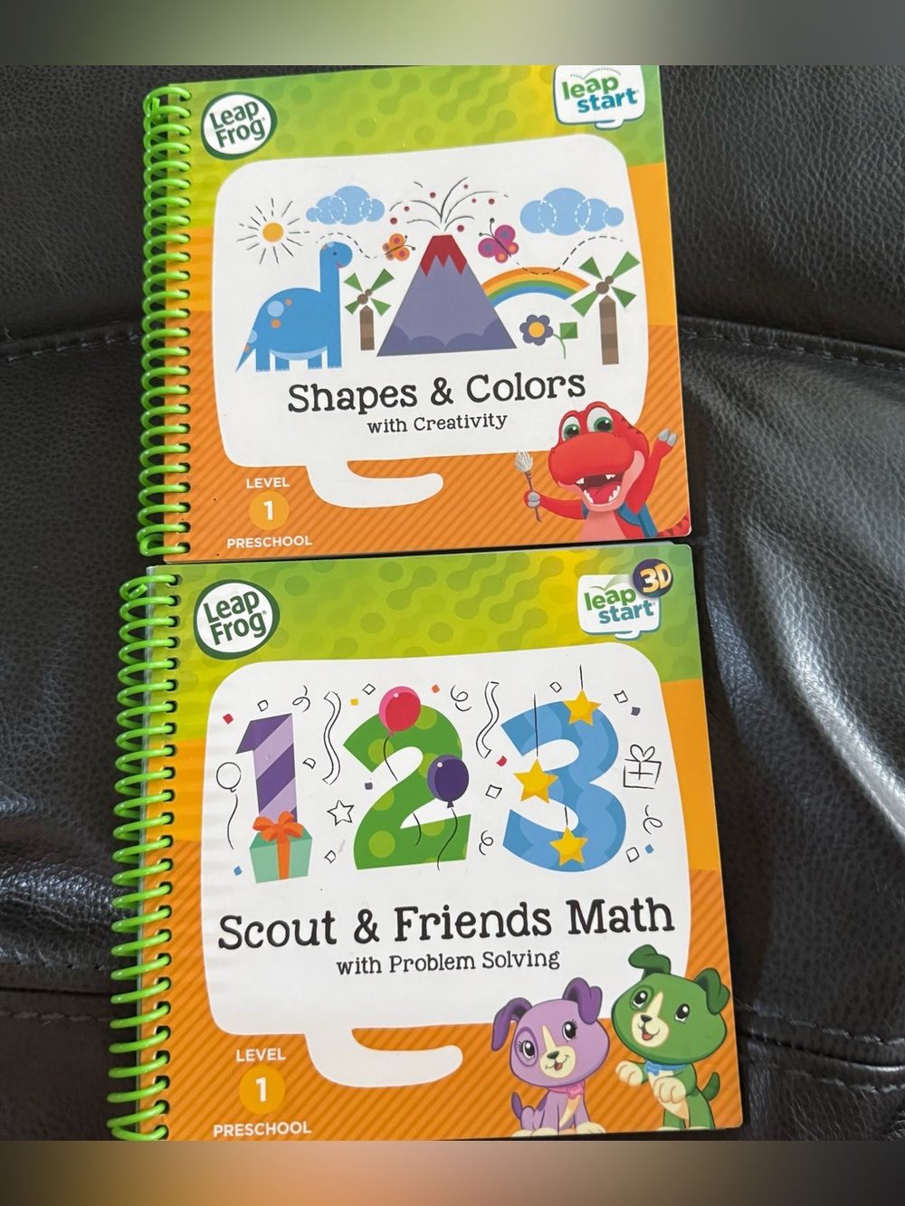 Leapfrog LeapStat Preschool Books - Shapes & Colors + Scout & Friends Math (2)